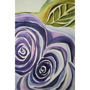 Pair of indigo Roses