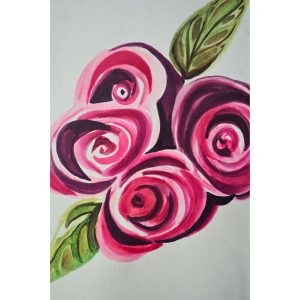 Hot Pink Rose Quad